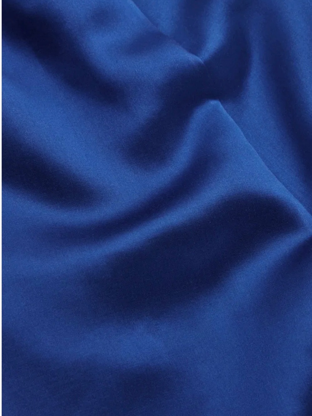 COS Mulberry Silk Midi Slip Skirt Royal Blue Satin A Line Side Zip - Picture 5 of 12